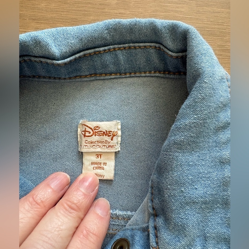 Minnie Mouse Patch Jean Jacket in Medium Blue- 3T - Picture 3 of 4